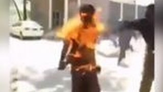Pakistan Man Bursts into flames after 'cell phone battery explodes in his pocket'