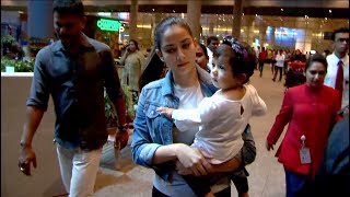 Baby Misha with Mommy Mira Rajput at the Mumbai Airport
