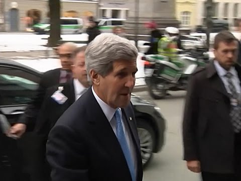 Raw- Kerry Arrives for Ukraine Talks News Video