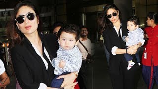 Taimur Ali Khan Back In Town With Mommy Kareena Kapoor, Spotted At Airport