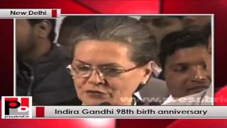 Indira Gandhi birth anniversary - Sonia Gandhi targets PM Modi Politics Video