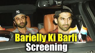 Ranbir Kapoor & Aditya Roy Kapur At Bareilly Ki Barfi Movie Screening