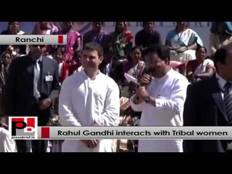 Rahul Gandhi in Jharkhand seeks suggestions of Tribal women at Ranchi