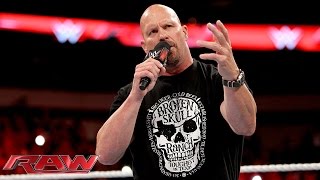 â€œStone Coldâ€ Steve Austin returns to kick off Raw: WWE Raw, October 19, 2015