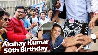 CRAZY FANS Celebrates Akshay Kumar's 50th Birthday Outside His Bungalow