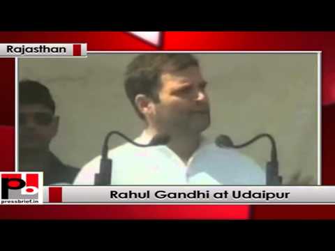 Rahul Gandhi addresses election rally at Udaipur, (Rajasthan)