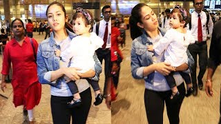 Shahid Kapoor's Wife Mira And Baby Misha Spotted At Airport