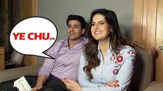 Zareen Khan Accidentally Calls Gautam Rode CHU*#@ | Funny Moment | Aksar 2 Interview