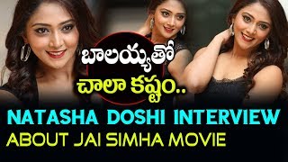 Natasha Doshi Interview about Jai Simha Movie | Balakrishna | #NBK102 | Top Telugu TV