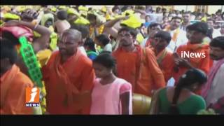 Devotees Punarvasu Deeksha Ends In Bhadrachalam | iNews