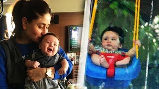 Kareena's Baby Taimur SPOTTED SWINGING In His Balcony