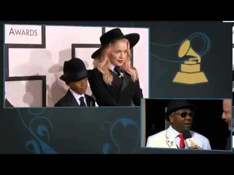 Grammy Awards 2014 Full Show - Madonna & Son David Grammy 2014 Awards Red Carpet Madonna