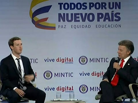 Raw- Zuckerberg Debuts Free App in Colombia News Video