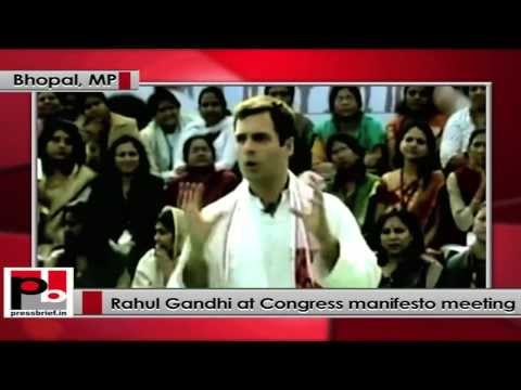Rahul Gandhi at Congress manifesto meeting, Bhopal- If you empower women, they can do anything