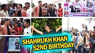 Shahrukh Khan 52nd Birthday FULL COVERAGE | Mannat | CRAZY Fans Video