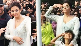 Aishwarya Rai With Aaradhya Host The Indian Flag In Melbourne - IFFM 2017