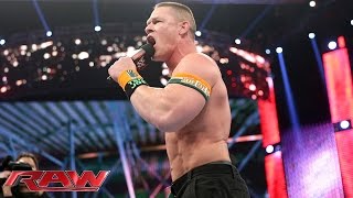 John Cena returns to WWE: WWE Raw, December 28, 2015