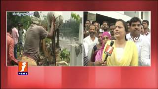 GHMC Collapsing Illegal Construction at Quthbullapur | iNews