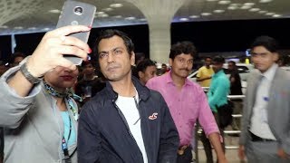 Nawazuddin Siddiqui LEAVES For IIFA 2017, New York - Spotted At Mumbai Airport