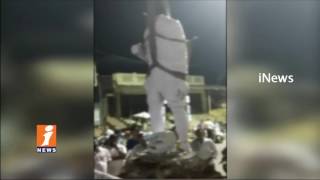 Rajahmundry Corporation Staff Damaged Gandhi Statue at Kambala Cheruvu | iNews