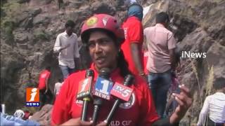 Waterfall Rappelling at Gayatri Waterfalls in Adilabad | iNews