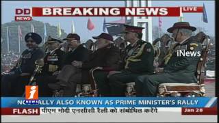 PM Modi Takes Salute From NCC Cadets In Rally At Delhi | iNews
