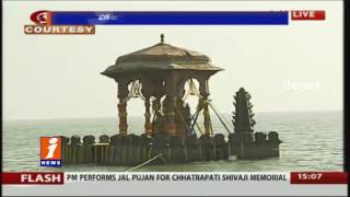 PM Modi Lays Foundation for Shivaji memorial Statue in Middle of Arabian Sea | iNews
