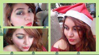 Christmas Makeup under RS.350 | Glamorous GLITTER makeup look | AFFORDABLE | JSuper Kaur