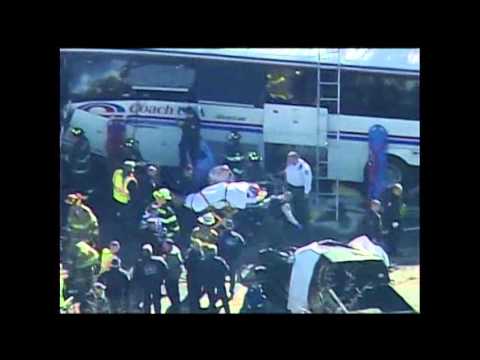 Raw- Bus Crash Kills One in NY News Video