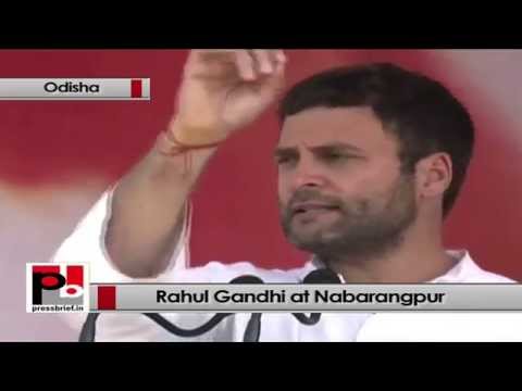 Rahul Gandhi at Congress rally in Nabarangpur at Odisha; takes on NDA