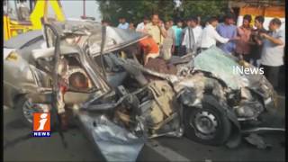 Deadly Road Accident At Chittoor | Lorry Hits Car | 3 Dead, 2 Injured | Tirupati | iNews