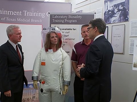 Raw- Gov. Perry Praises Texas Lab's Ebola Work News Video