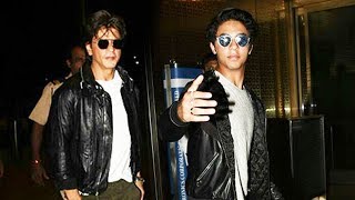 Dashing Shahrukh Khan & Aryan Khan SPOTTED At Mumbai Airport