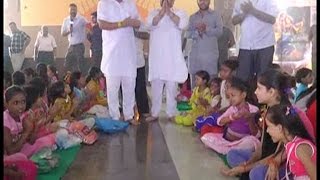 दुर्गा अष्टमीः करनाल में 50 कन्याओं को सामूहिक पूजन