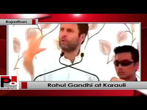 Rahul Gandhi addresses public rally at Karauli,(Rajasthan)