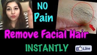 How to Remove Facial Hair Instantly | NO Pain | Demonstration in LIVE Video