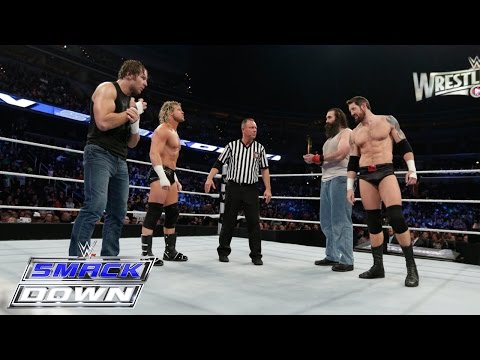 Dolph Ziggler & Dean Ambrose vs. Bad News Barrett & Luke Harper- SmackDown, March 5, 2015 - WWE Wrestling Video