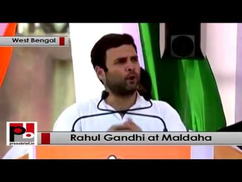 Rahul Gandhi in Malda, West Bengal- Support Congress, reject divisive BJP