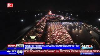 Kemacetan di PIntu Tol Jakarta-Cikampek Capai 1 Km
