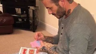 David Beckham Stitches Dress For Youngest Daughter's Doll Sports News Video
