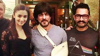 Aamir Khan & Alia Bhatt MEETS Shahrukh Khan Post His Shoulder Injury
