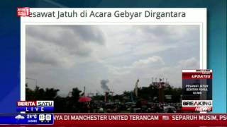Breaking News: Penampakan Jatuhnya Pesawat TNI AU
