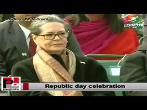 Sonia Gandhi, Rahul Gandhi, Priyanka Gandhi attend Republic day parade in New Delhi