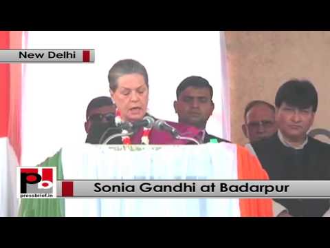 Delhi polls- At Badarpur rally, Sonia Gandhi takes on Modi, Kejriwal