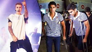 Sachin Tendulkar's Son WALKS With Crutches At Justin Bieber Concert