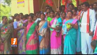 BJP Women Leaders Protest Against Bathukamma Sarees In Telangana | iNews