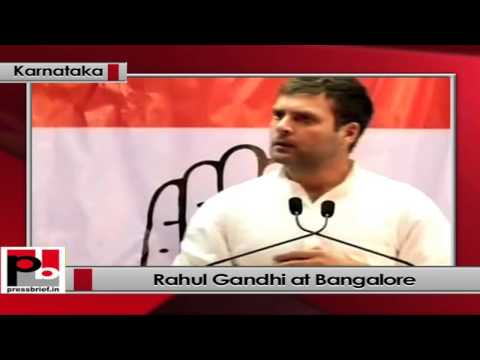 Rahul Gandhi addresses election rally at Bangalore, (Karnataka)