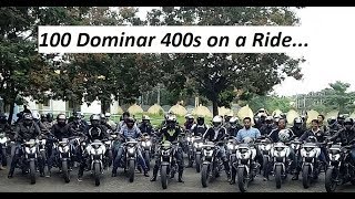 100 Dominar 400s Ride together. Drone Shots. Hyper Meet.