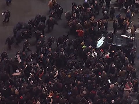 Raw- Demonstrations in Times Square News Video