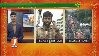 Ganesh Idols in Long Queue at Tank Bund After 24 Hours of Immersion | Live Updates | iNews